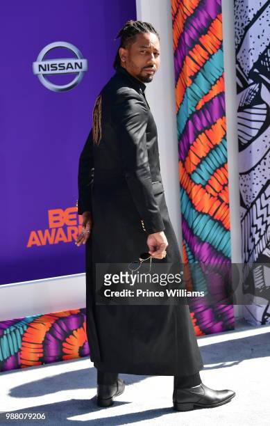 Brandon T. Jackson arrives to the 2018 BET Awards held at Microsoft Theater on June 24, 2018 in Los Angeles, California.