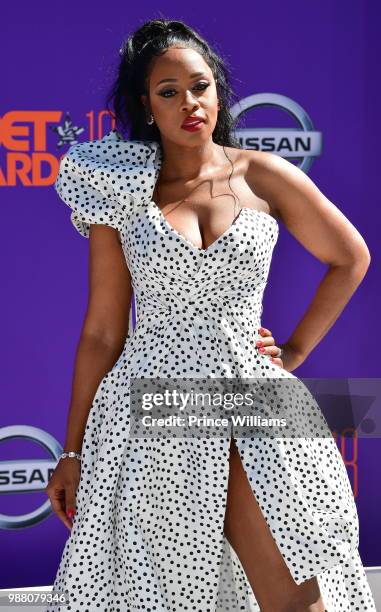 Remy Ma arrives to the 2018 BET Awards held at Microsoft Theater on June 24, 2018 in Los Angeles, California.