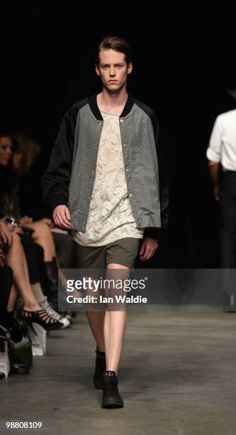 Model showcases designs by Zambesi on the catwalk on the first day of Rosemount Australian Fashion Week Spring/Summer 2010/11 at the Overseas...