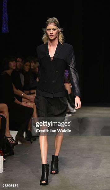 Model showcases designs by Zambesi on the catwalk on the first day of Rosemount Australian Fashion Week Spring/Summer 2010/11 at the Overseas...