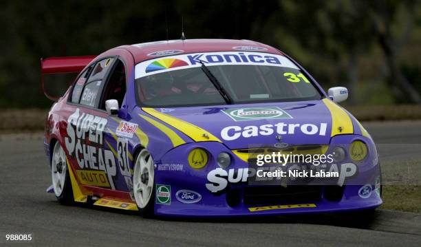 Steve Ellery of Ford in action during qualifying ahead of Sundays round 8 Shell Championship Series held at Oran Park race track Sydney, Australia....