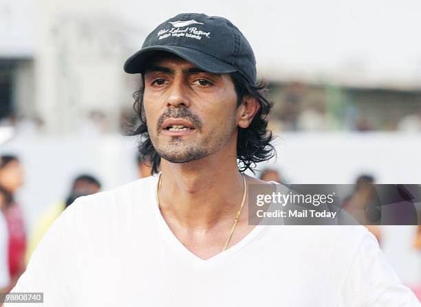Arjun Rampal at a celebrity cricket match with the cast of Houseful in Mumbai on May 2, 2010.