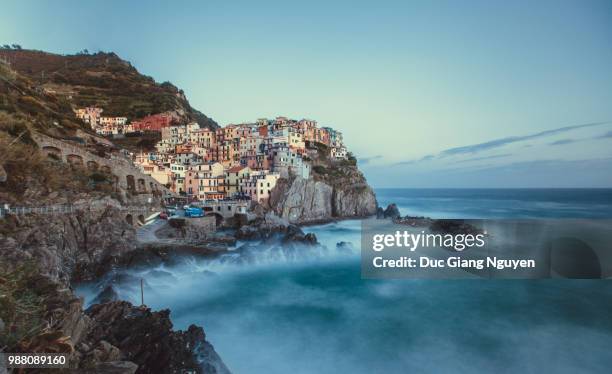 manarola - the smallest village, the baby of cin - cin stock pictures, royalty-free photos & images