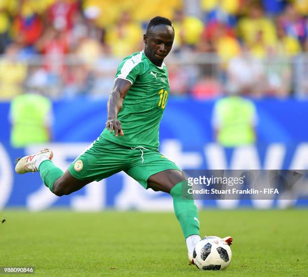Sadio Man of Senegal in action during the 2018 FIFA World Cup Russia group H match between Senegal and Colombia at Samara Arena on June 28, 2018 in...