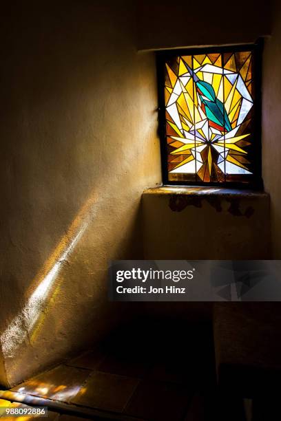 gold prague stained glass - stained glass czech republic stock pictures, royalty-free photos & images