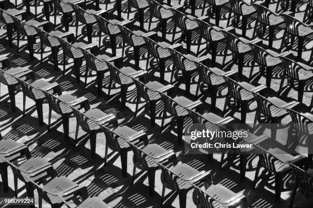 silves chairs - silves portugal stock pictures, royalty-free photos & images