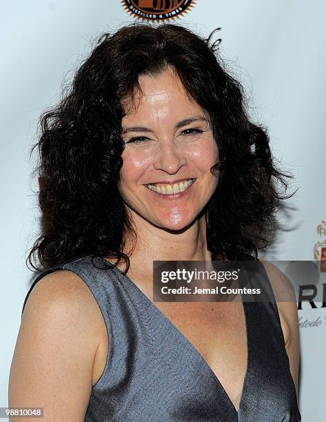 Actress Ally Sheedy arrives at the 2010 Lucille Lortel Awards benefit at Terminal 5 on May 2, 2010 in New York City.