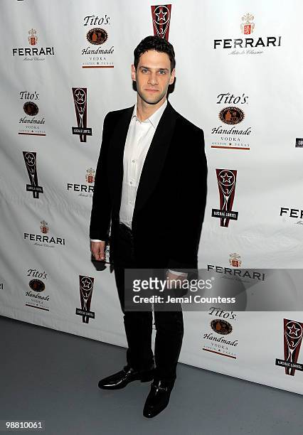 Actor Justin Bartha arrives at the 2010 Lucille Lortel Awards benefit at Terminal 5 on May 2, 2010 in New York City.