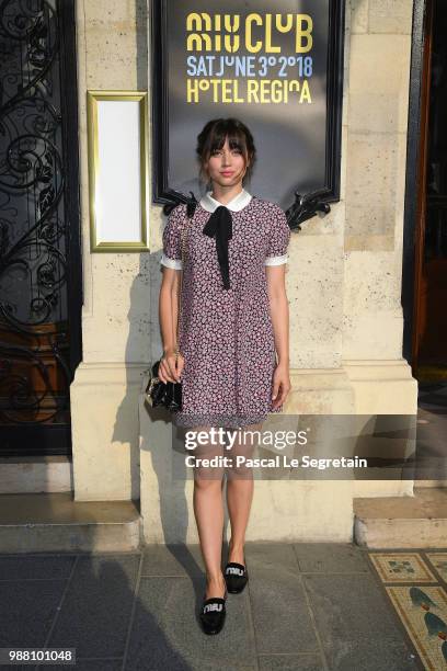 Ana de Armas attends Miu Miu 2019 Cruise Collection Show at Hotel Regina on June 30, 2018 in Paris, France.