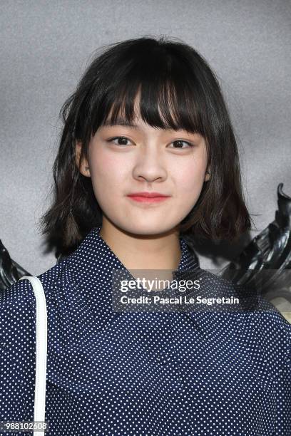 Wen Qi attends Miu Miu 2019 Cruise Collection Show at Hotel Regina on June 30, 2018 in Paris, France.