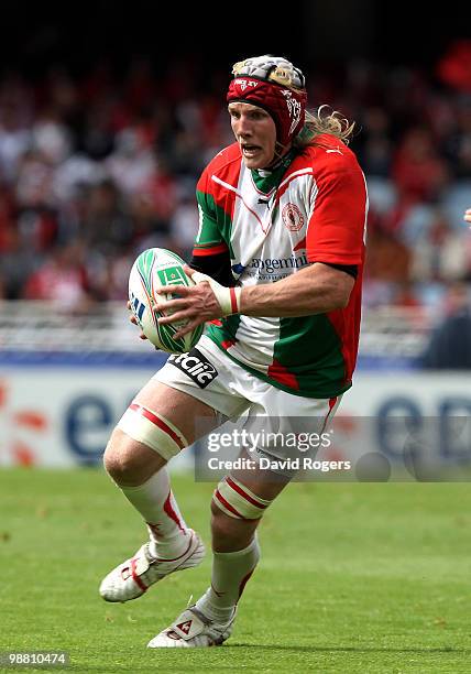 Magnus Lund of Biarritz runs with the ball during the Heineken Cup semi final match between Biarritz Olympique and Munster at Estadio Anoeta on May...