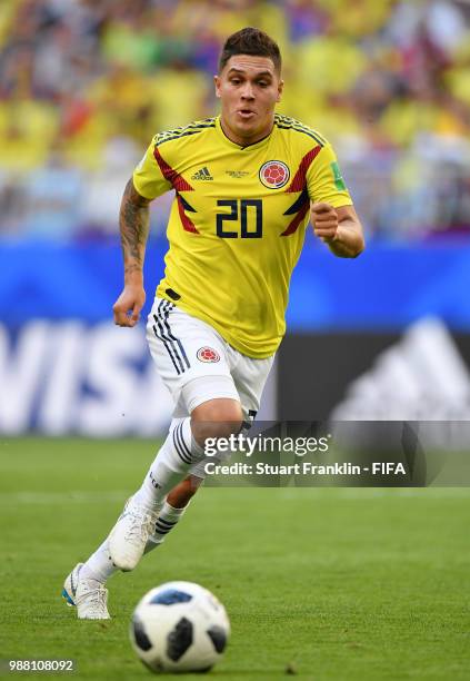 Juan Quintero of Colombia in action during the 2018 FIFA World Cup Russia group H match between Senegal and Colombia at Samara Arena on June 28, 2018...