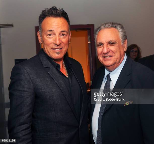 Bruce Springsteen and Stewie Stone pose backstage at the 3rd Annual New Jersey Hall of Fame Induction Ceremony at the New Jersey Performing Arts...