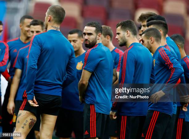 Spain press conference - FIFA World Cup Russia 2018 Dani Carvajal at Luzhniki Stadium in Moscow, Russia on June 30, 2018.