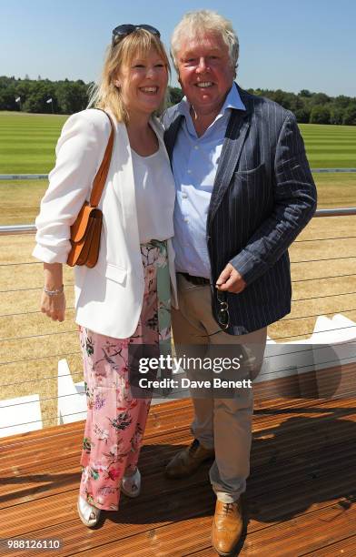 Sandra Phylis Conolly and Nick Ferrari attend the Audi Polo Challenge at Coworth Park Polo Club on June 30, 2018 in Ascot, England.