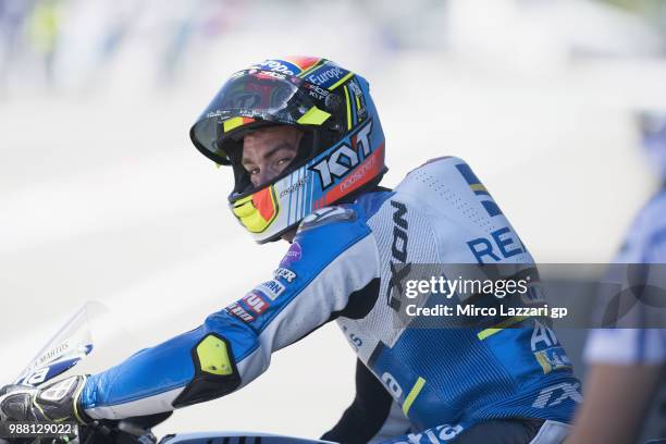 Xavier Simeon of Belgium and Reale Avintia Racing starts from box during the Qualifying practice during the MotoGP Netherlands - Qualifying on June...