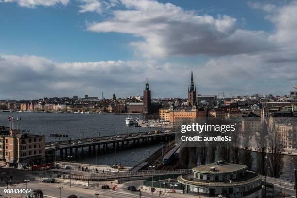 stockholm vu de sodermalm - sodermalm stock pictures, royalty-free photos & images