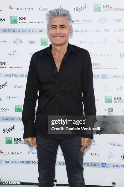Luciano Ligabue attends the Nastri D'Argento cocktail party on June 30, 2018 in Taormina, Italy.