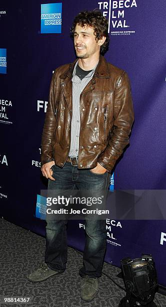Actor/ director James Franco attends the "Saturday Night" screening during the 9th Annual Tribeca Film Festival at the Directors Guild Theatre on May...