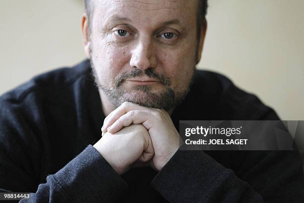 Spanish film director Juan Jose Campanella, Argentinian-born, poses on May 3, 2010 at his hotel in Paris. Campanella was awarded with the Oscar for...