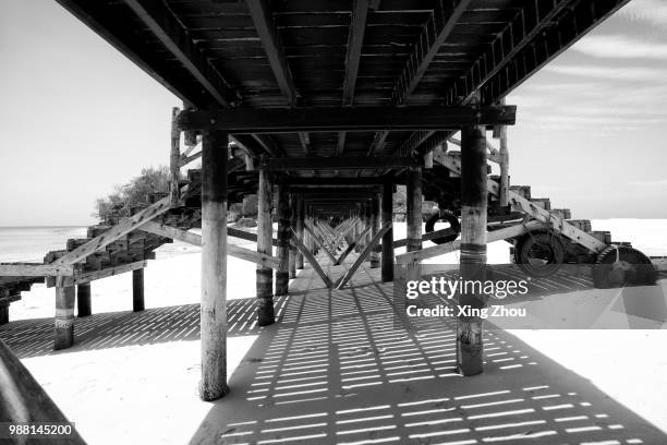 jetty at prison island - xing stock pictures, royalty-free photos & images