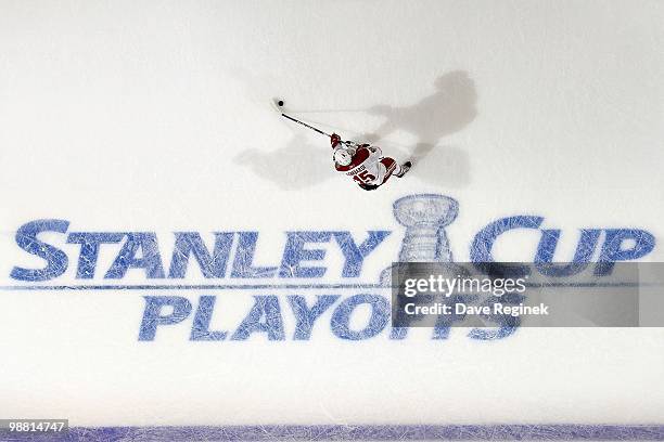 Matthew Lombardi of the Phoenix Coyotes skates with the puck during Game Four of the Eastern Conference Quarterfinals of the 2010 NHL Stanley Cup...