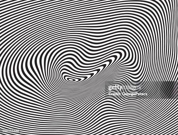 illustrations, cliparts, dessins animés et icônes de modèle de demi-teintes, abstract background des lignes ondulées, ondulés - illusion doptique
