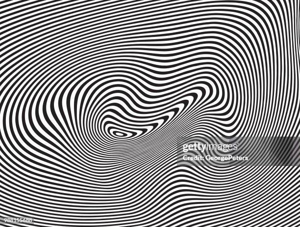 halftone pattern, abstract background of rippled, wavy lines - op art stock illustrations