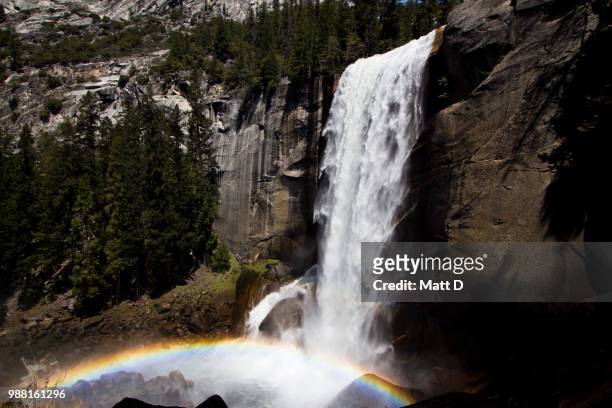 vernal falls and rainbow - vernal falls stock pictures, royalty-free photos & images