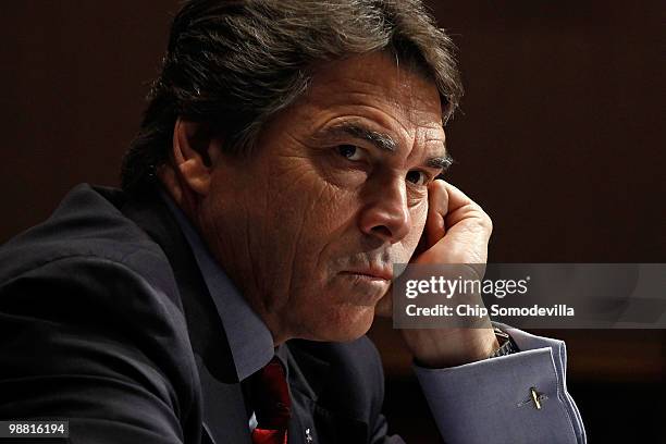 Texas Governor Rick Perry participates in a U.S. Chamber of Commerce summit on "the role of free enterprise in job creation" at the chamber May 3,...
