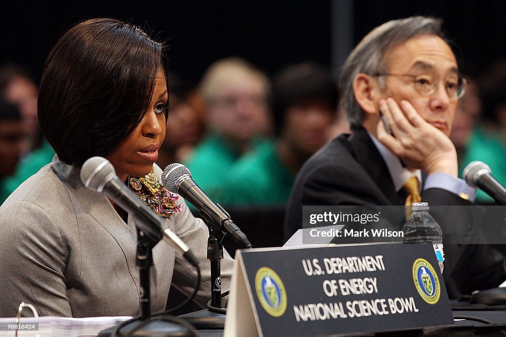 Michelle Obama Joins Steven Chu At Annual National Science Bowl