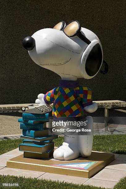 Painted sculpture of Snoopy, a Charles M. Schulz cartoon character is seen in this 2010 Santa Rosa, Sonoma County, California, photo. Before his...