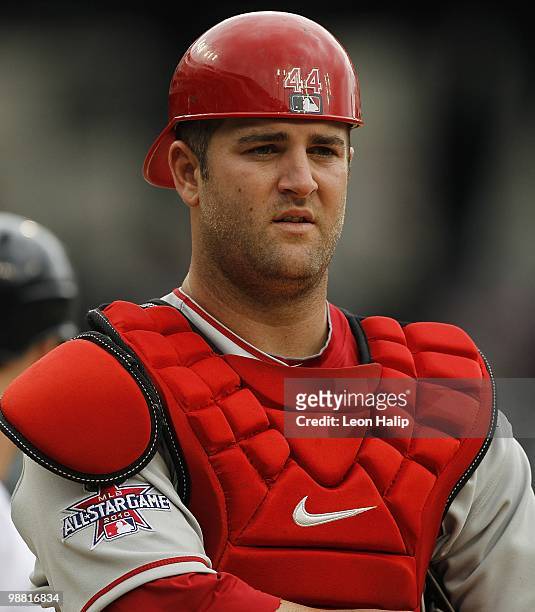 Mike Napoli of the Los Angeles Angels of Anaheim during the game against the Detroit Tigers on May 2, 2010 at Comerica Park in Detroit, Michigan. The...
