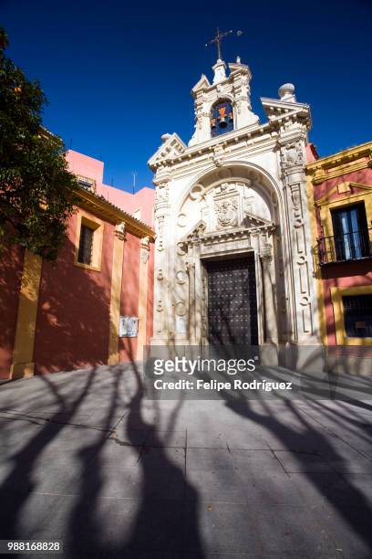 facade of gran poder basilica, san lorenzo square, seville, spain - poder stock pictures, royalty-free photos & images
