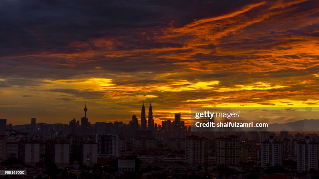 Sunset in Kuala Lumpur