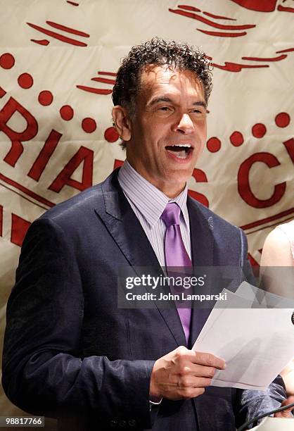 Brian Stokes Mitchell attends the 55th Annual Drama Desk Awards nominations at the New York Friars Club on May 3, 2010 in New York City.