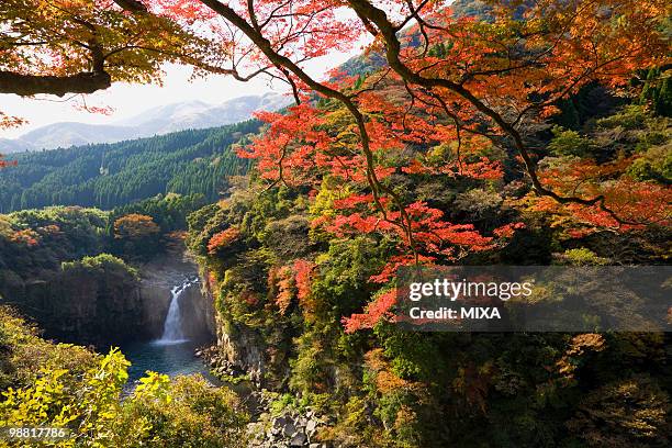 ayugaeri falls, minamiaso, kumamoto, japan - minamiaso kumamoto stock pictures, royalty-free photos & images