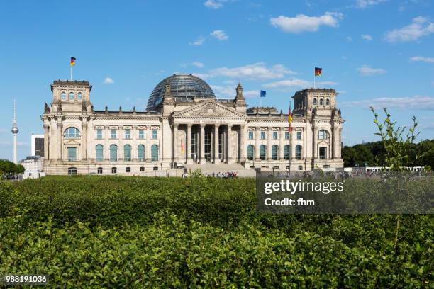 facade of the reichstag building (german parliament building) - berlin, germany - architrave stock pictures, royalty-free photos & images