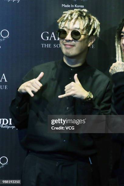 South Korean Singer Haha attends Galleria promotional event on June 28, 2018 in Shanghai, China.