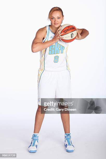 Mistie Bass of the Chicago Sky poses for a portrait as part of 2010 WNBA Media Day on April 26, 2010 at Attack Athletics in Chicago, Illinois. NOTE...