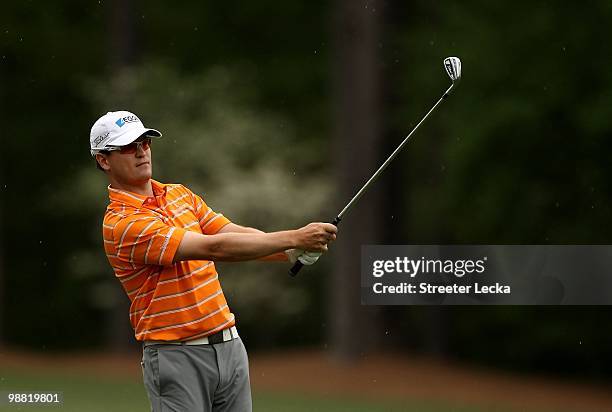 Zach Johnson during the first round of the 2010 Masters Tournament at Augusta National Golf Club on April 8, 2010 in Augusta, Georgia.