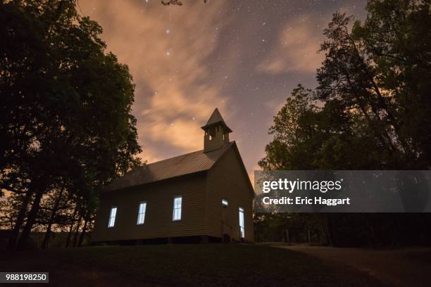 methodist church, cades cove - cades cove imagens e fotografias de stock