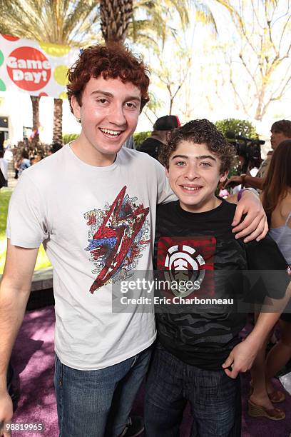 Daryl Sabara and Ryan Ochoa at Lollipop Theater 2nd Annual Game Day on May 05, 2010 at Nickelodeon Animation Studio in Burbank, California.