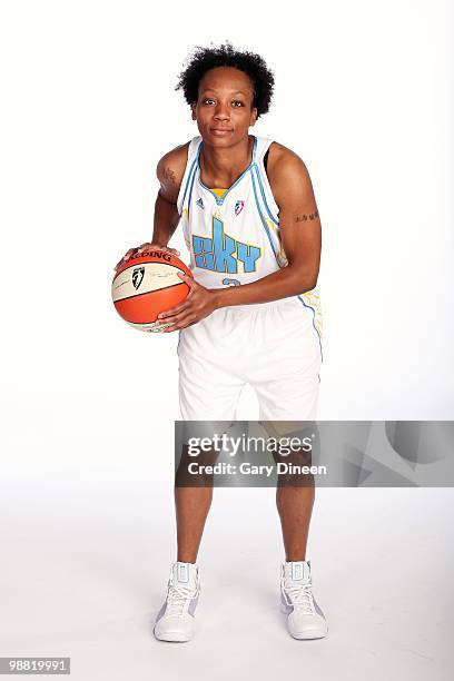 Dominique Canty of the Chicago Sky poses for a portrait as part of 2010 WNBA Media Day on April 26, 2010 at Attack Athletics in Chicago, Illinois....