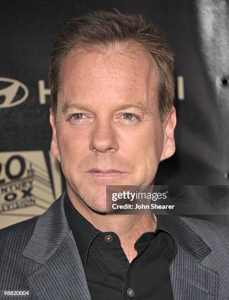 Actor Kiefer Sutherland arrives to the "24" Series Finale Party at Boulevard3 on April 30, 2010 in Hollywood, California.