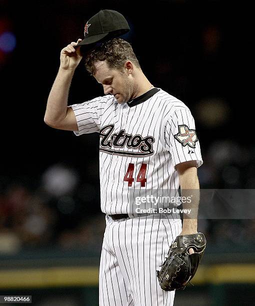 Pitcher Roy Oswalt of the Houston Astros throws against the Cincinnati Reds at Minute Maid Park on April 29, 2010 in Houston, Texas.