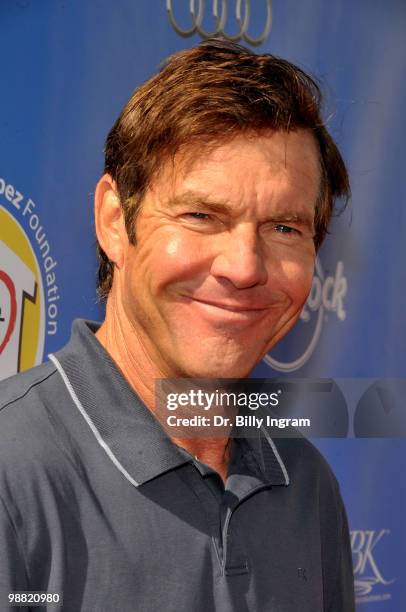 Actor Dennis Quaid arrives at the Third Annual George Lopez Celebrity Golf Classic at the Lakeside Golf Club on May 3, 2010 in Toluca Lake,...