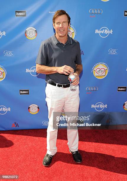 Actor Dennis Quaid arrives at the 3rd Annual George Lopez Celebrity Golf Classic at the Lakeside Golf Club on May 3, 2010 in Toluca Lake, California.