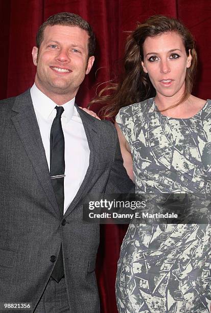 Dermot O'Leary and girlfriend attend an Audience With Michael Buble at the London ITV Studios on May 3, 2010 in London, England.