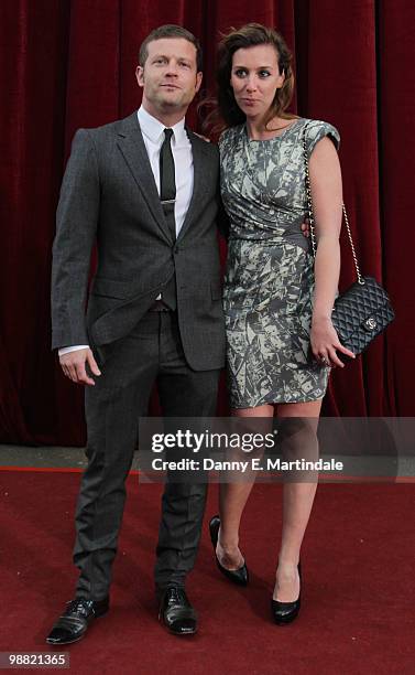 Dermot O'Leary and girlfriend attend an Audience With Michael Buble at the London ITV Studios on May 3, 2010 in London, England.